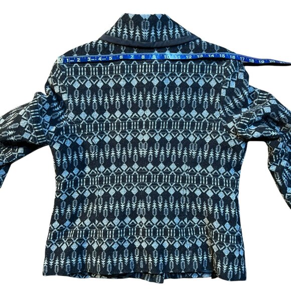 Women's Pendleton 100% Wool Jacquard Pattern Zipper Jacket Coat Blazer - Large - Picture 10 of 15